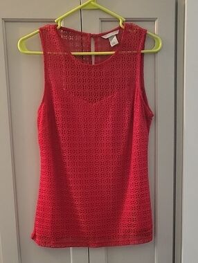 H&M Red Lace Sleeveless Tank